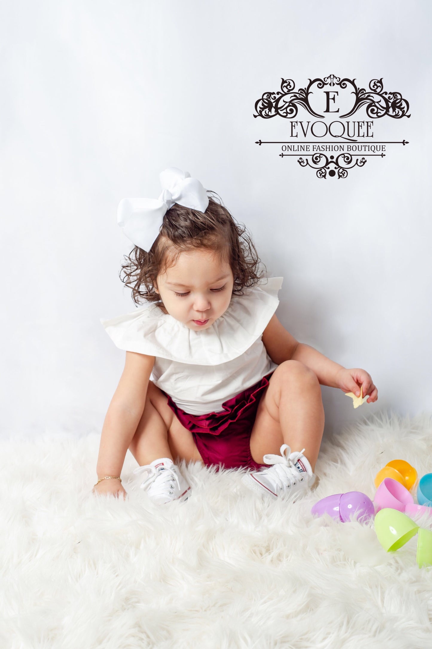 Ruffled Set with Bow