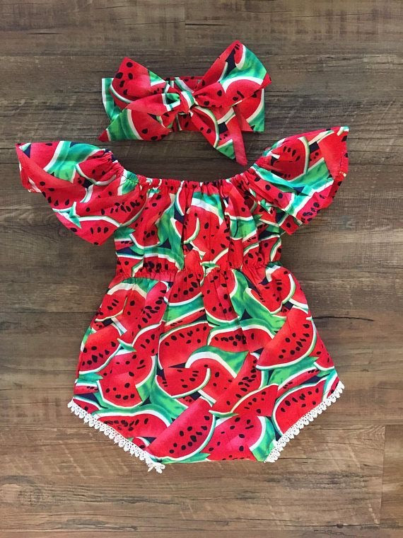 Watermelon Bodysuit with headband