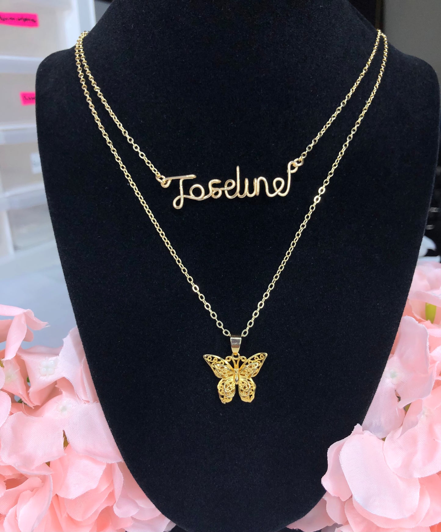 Custom Name & Beautiful Butterfly Layered Set