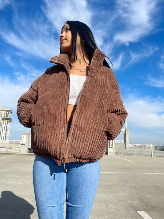 Corduroy Puffer Jacket